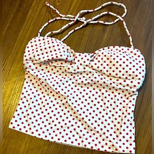 Polka dots cami bikini top